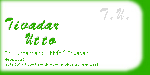 tivadar utto business card